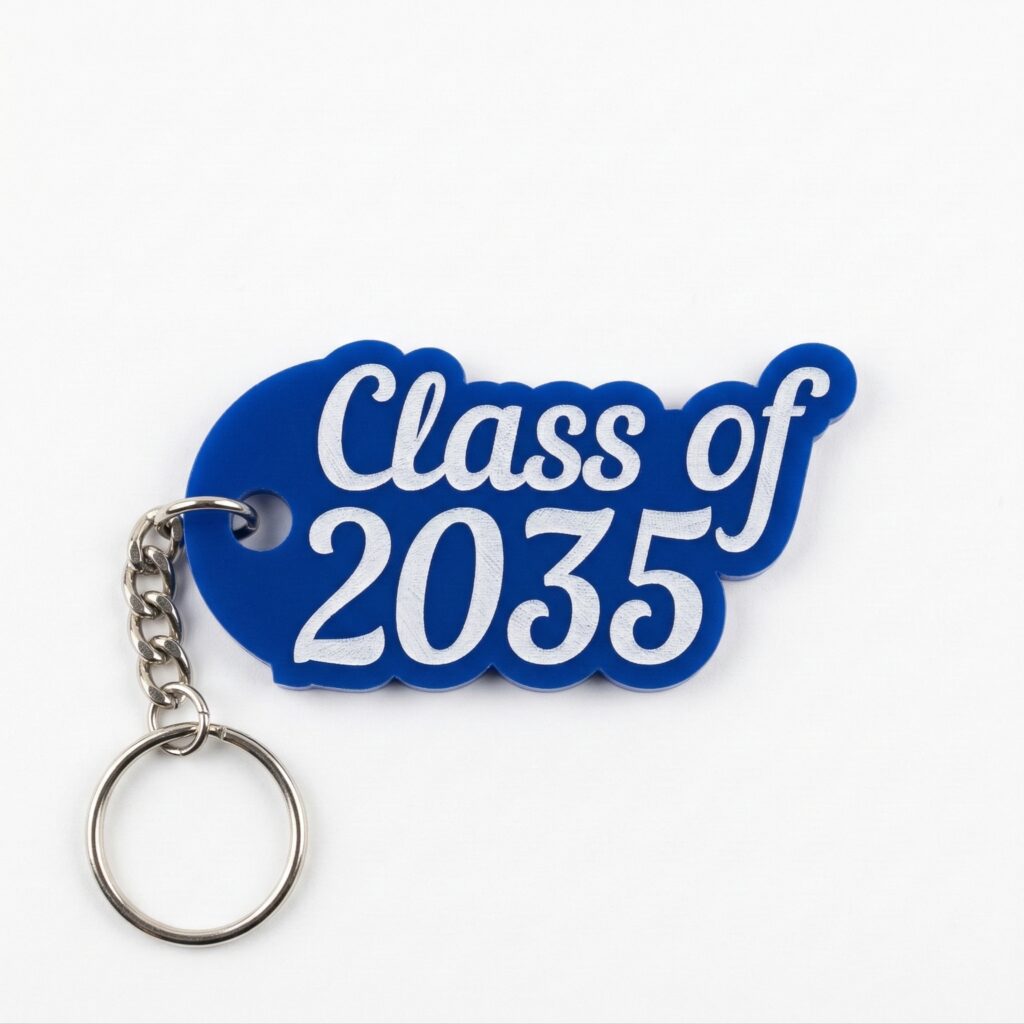 Liberty-Benton Class of 2035 Personalized Blue Acrylic Keychain